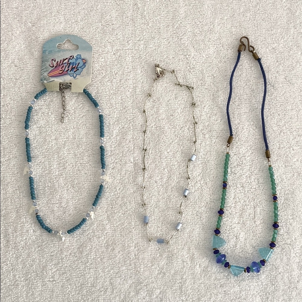 New Surf Girl Dolphin Necklace Plus 2 Bonus Necklaces
